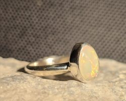 925 Silver Bezel Ring - Opal not included